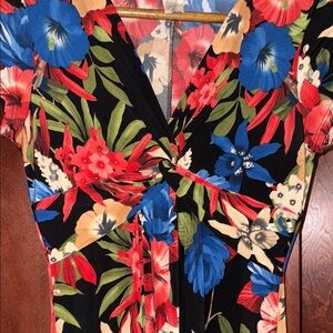 Purple Rain Orange Blue Sheath Midi Dress